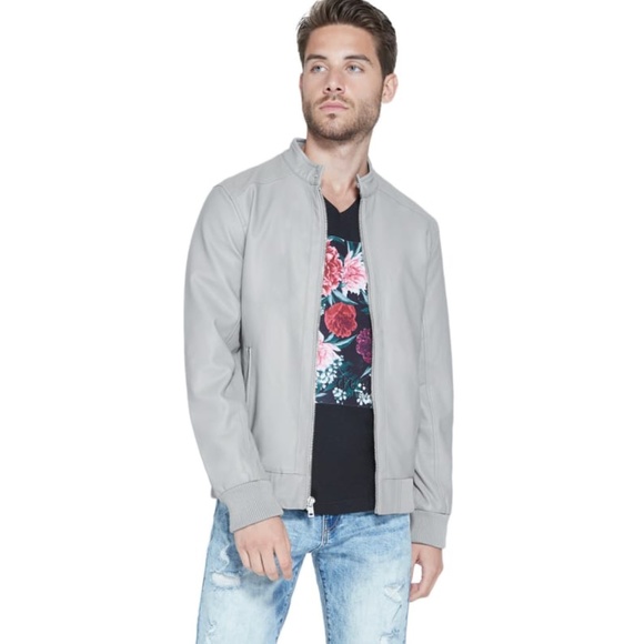 NEW GUESS Berkshire Moto Men's Jacket SZ L - Picture 4 of 7